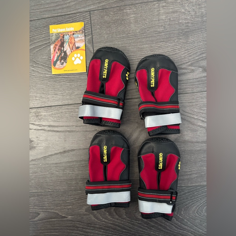 Red and Black Dog Boots